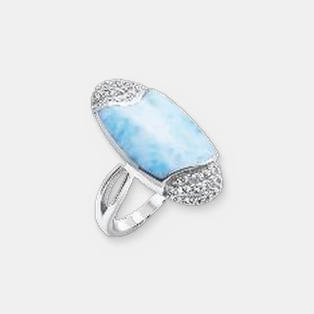 Серебряное кольцо с ларимаром